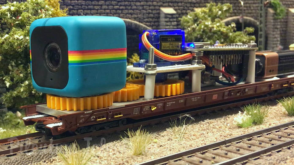 Carro de cámara (dolly) para maquetas ferroviarias y trenes en miniatura