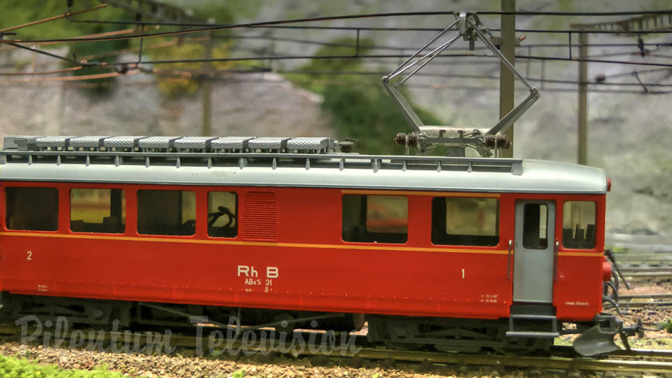 Model de cale ferată din Elveția - trenuri de model cu gabarit îngust
