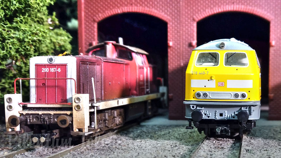 Модели поездов и паровозов в масштабе 1:120 - Макет железной дороги в Германии