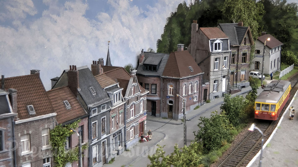 Modelová železnice s vlaky Belgie v měřítku 1/87 - Vlakové dioráma Doublenghien