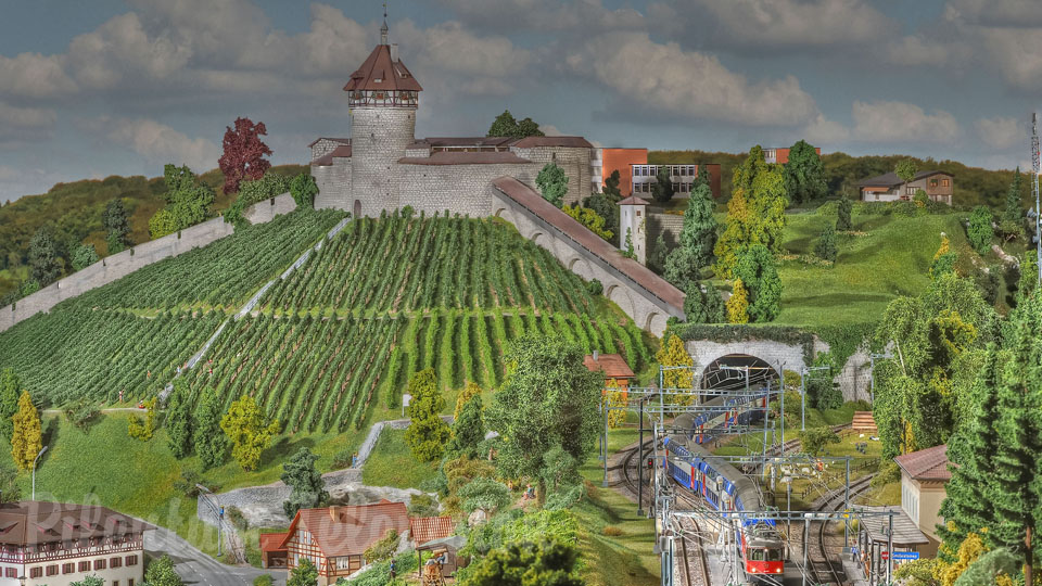 One the largest model railroad layouts in Switzerland: Smilestones Miniature World in HO Scale